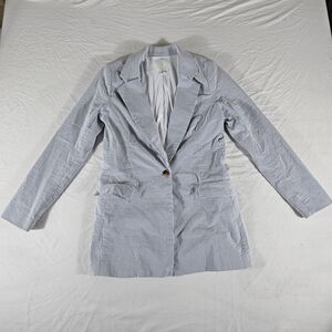 Joie Navy and White Pinstripe Blazer